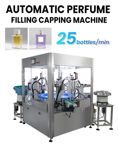 Automatisk Perufme Vacuum Fyld Crimping Collar Machine